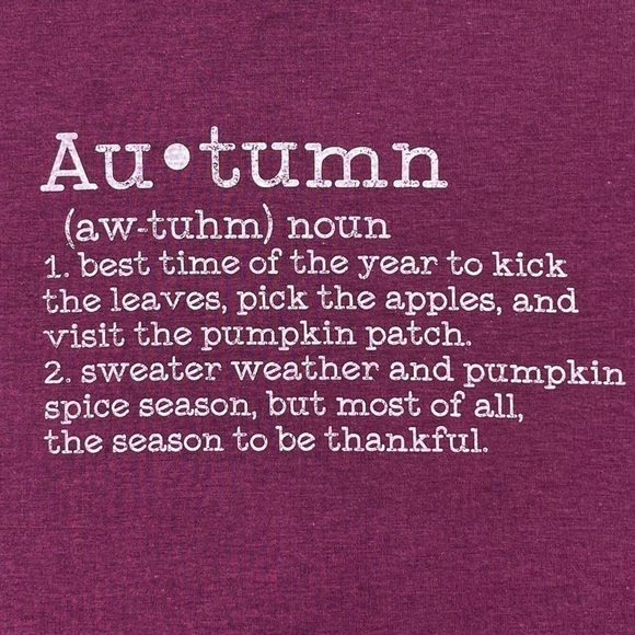 NWT State of Mine Plum Autumn Graphic Long Sleeve Crewneck Tee XL - Picture 3 of 7